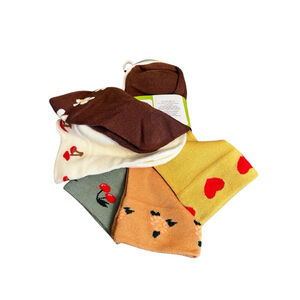 Women's Journeys Socks Multi-color Size 4-10. NEW Floral Cherries Hearts 5 Pairs